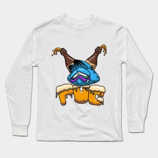 Blarfeld Fuc Design with Beer Bottles Long Sleeve T-Shirt